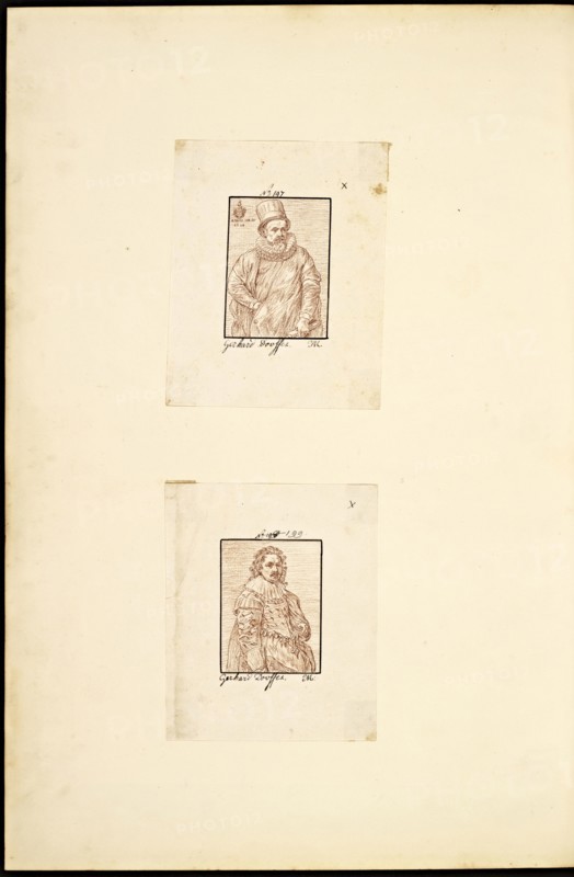 Catalogue raisonne et figure de ses tableaux, La Galerie Électorale de Düsseldorf, Pigage, Nicolas de, 1723-1796, Red crayon