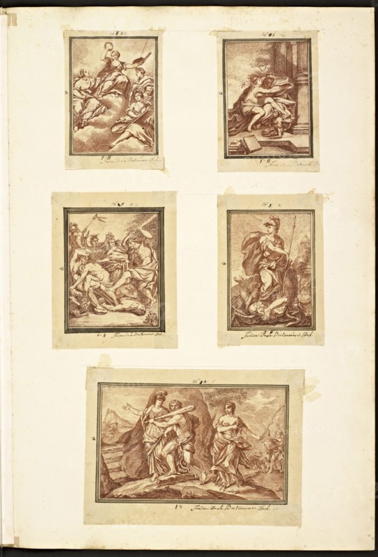 Catalogue raisonne et figure de ses tableaux, La Galerie Électorale de Düsseldorf, Pigage, Nicolas de, 1723-1796, Red crayon