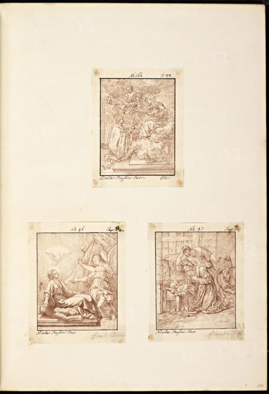 Catalogue raisonne et figure de ses tableaux, La Galerie Électorale de Düsseldorf, Pigage, Nicolas de, 1723-1796, Red crayon