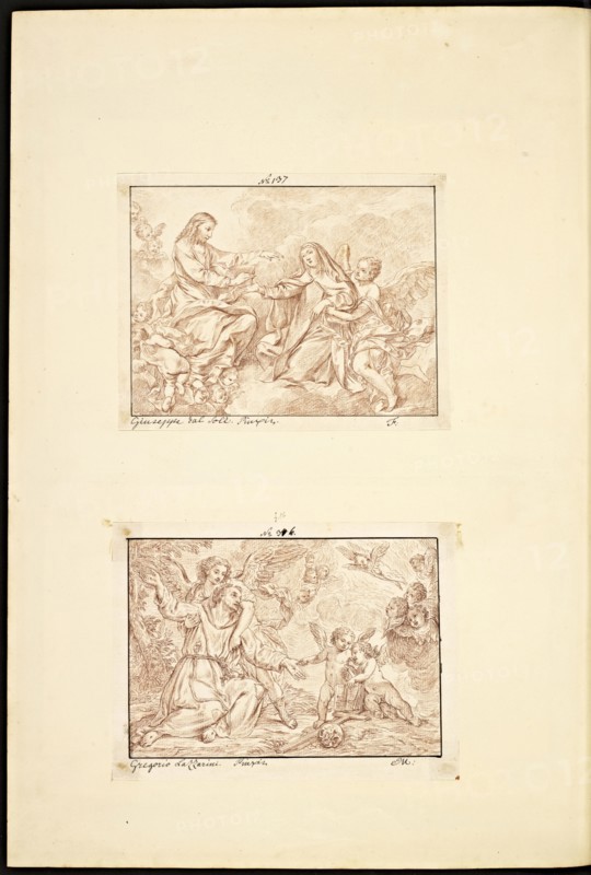 Catalogue raisonne et figure de ses tableaux, La Galerie Électorale de Düsseldorf, Pigage, Nicolas de, 1723-1796, Red crayon