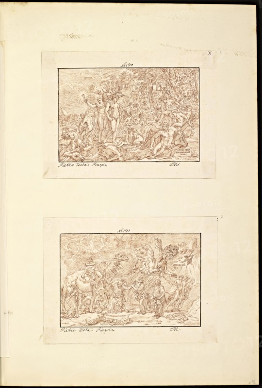 Catalogue raisonne et figure de ses tableaux, La Galerie Électorale de Düsseldorf, Pigage, Nicolas de, 1723-1796, Red crayon