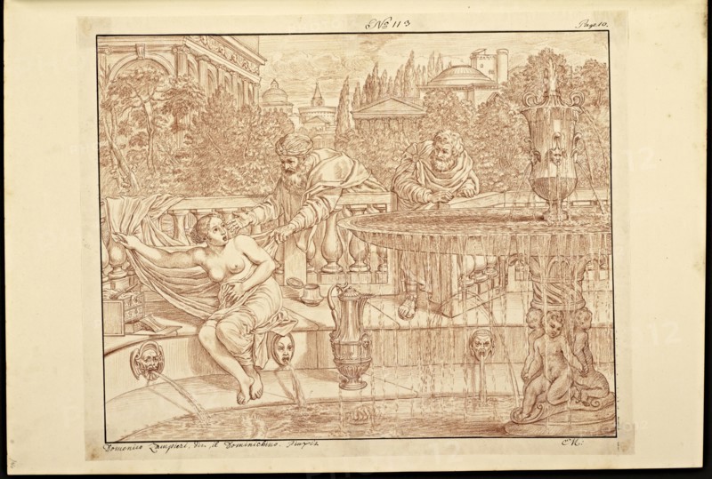 Catalogue raisonne et figure de ses tableaux, La Galerie Électorale de Düsseldorf, Pigage, Nicolas de, 1723-1796, Red crayon