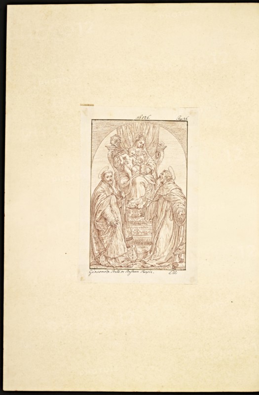 Catalogue raisonne et figure de ses tableaux, La Galerie Électorale de Düsseldorf, Pigage, Nicolas de, 1723-1796, Red crayon