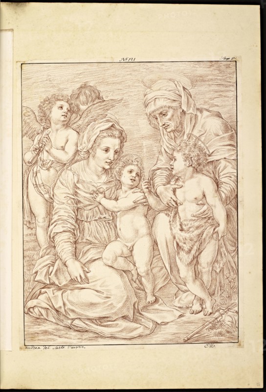 Catalogue raisonne et figure de ses tableaux, La Galerie Électorale de Düsseldorf, Pigage, Nicolas de, 1723-1796, Red crayon