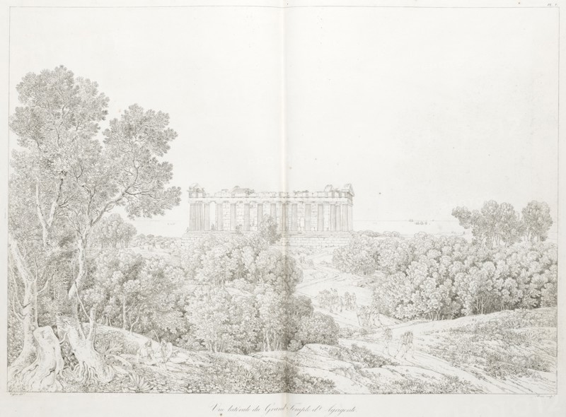 Vue laterale du grand temple d'agrigente, Grandes vues pittoresques des principaux sites et monumens de la Grèce et de la Sicile