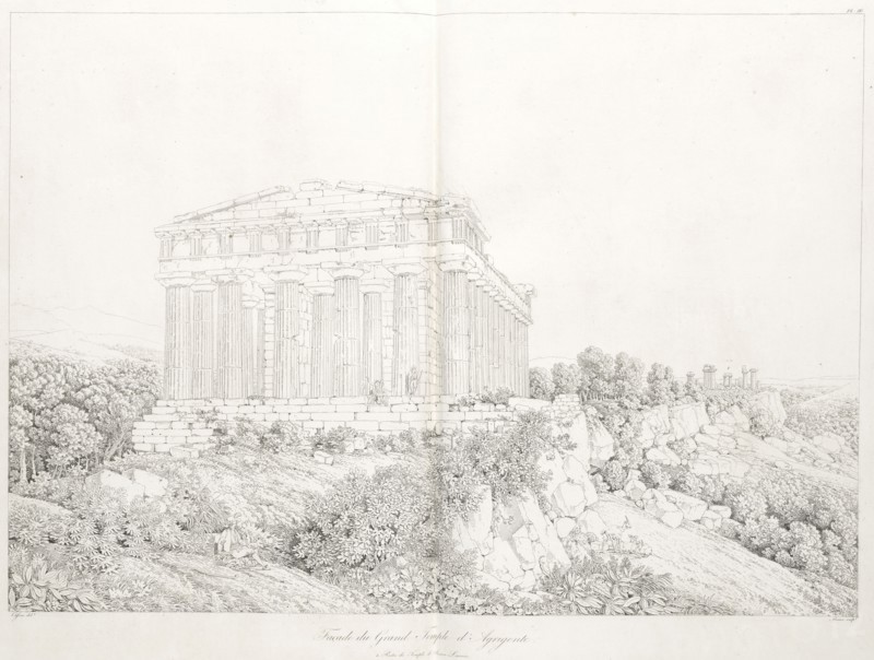 Facade du grand temple d'agrigente, Grandes vues pittoresques des principaux sites et monumens de la Grèce et de la Sicile