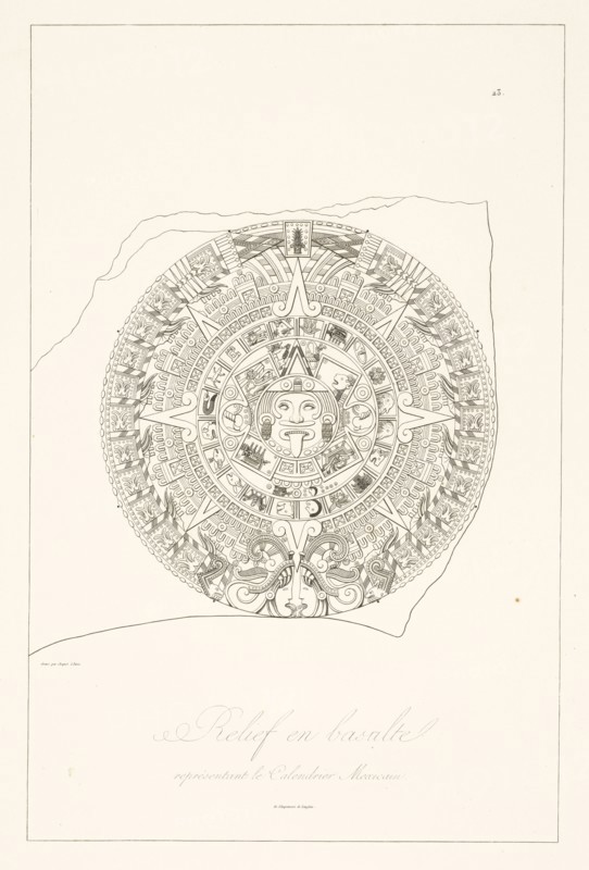 Relief en Basalte, Vues des Cordillères, et monumens des peuples indigènes de l'Amérique, Cloquet, Jean Baptiste Antoine