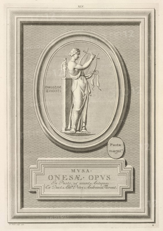 Mvsa Onesae opvs, Pierres antiques gravées, sur lesquelles les graveurs ont mis leurs noms, Picart, Bernard, 1673-1733, Stosch