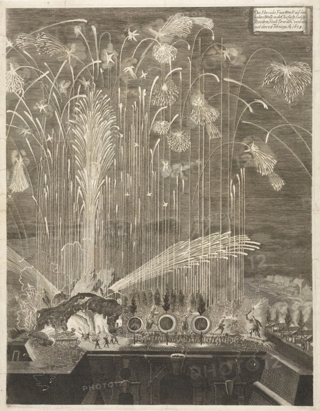 Anno MDCLXV den 22. Iunÿ ist dieses Feuerwerck von Georg Carl Hornung Lehrmeister Iohann Arnold Artithmeticu und Iohann Conrad