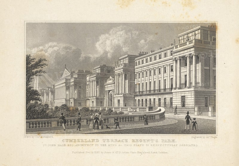 Regent's Park, Cumberland Terrace, Regent's Park, Metropolitan improvements: or, London in the nineteenth century,