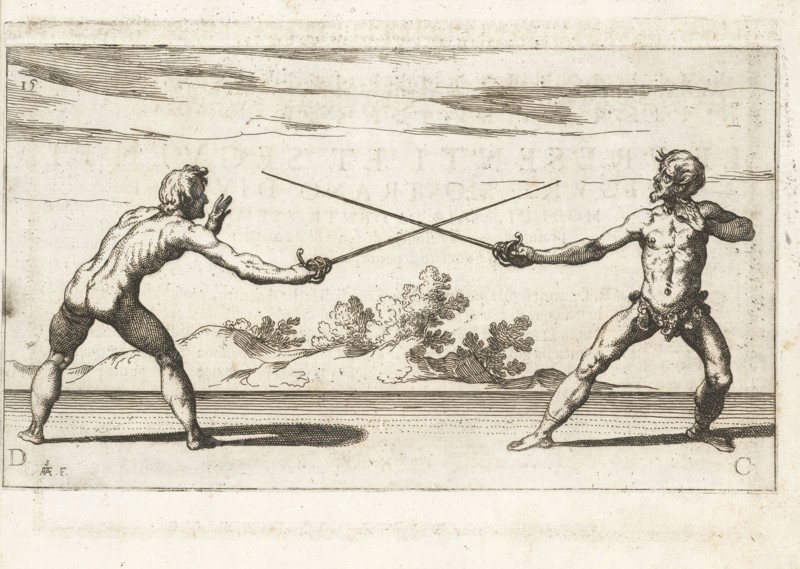Doppio modo di guadagnar la spada dell'adversario di dentro e di fuora, Gran simulacro dell'arte e dell'uso della scherma