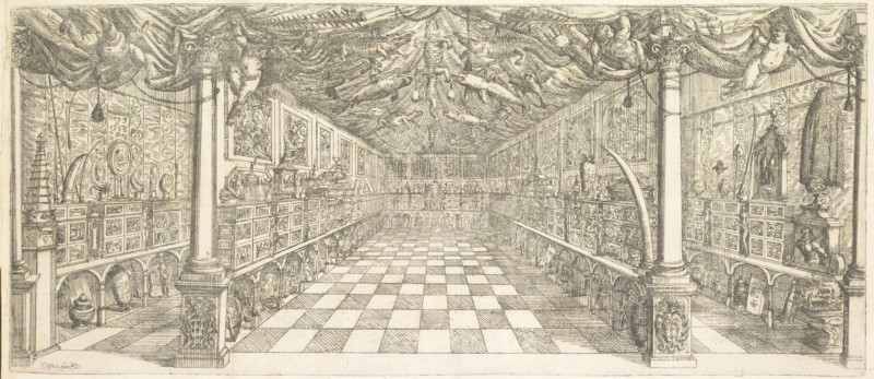 Interior view of the Galleria Settala, Museo, ò Galeria, adunata dal sapere e dallo studio del sig. canonico Manfredo Settala