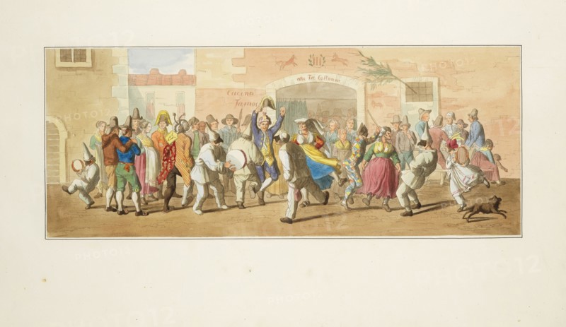 Il carnevale di Roma, Mörner, Hjalmar, 1794-1837, ca. 1820