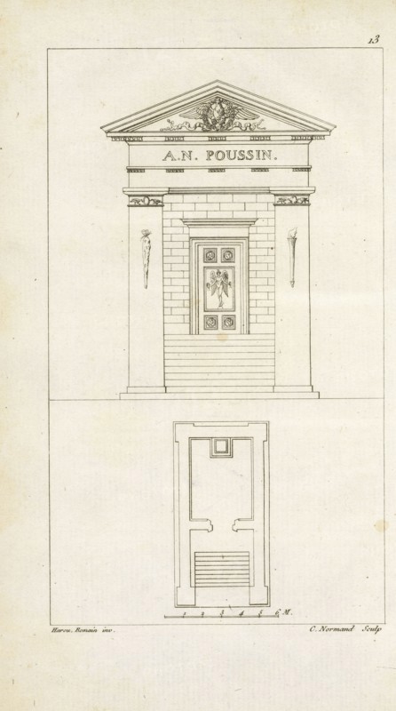 Projet d'un monument à la gloire de N. Poussin, Annales du musée et de l'ecole moderne des beaux-arts: recueil de gravures