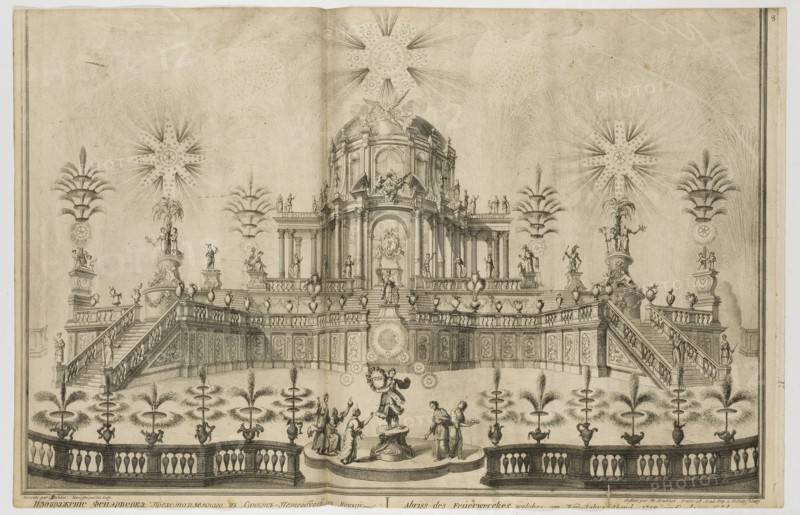 Fireworks displays in eighteenth century Russia, 1740-1796