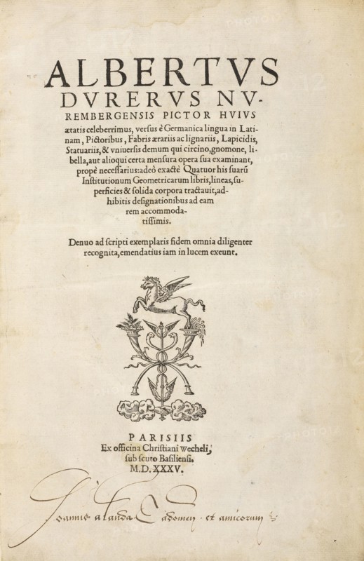Albertvs Dvrervs Nvrembergensis pictor hvivs aetatis celeberrimus, versus e Germanica lingua in Latinam: pictoribus, fabris