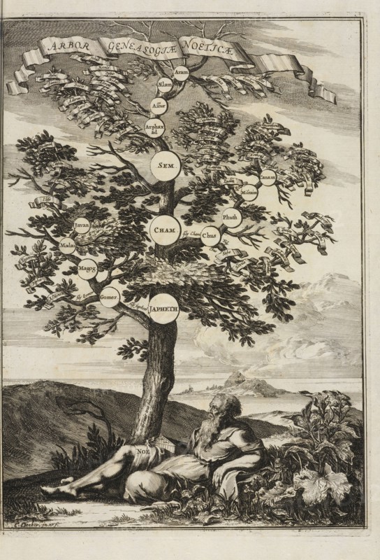 Arbor genealogiae Noëticae, Athanasii Kircheri è Soc. Jesu Arca Noë, in tres libros digesta: quorum I, De rebus quae ante