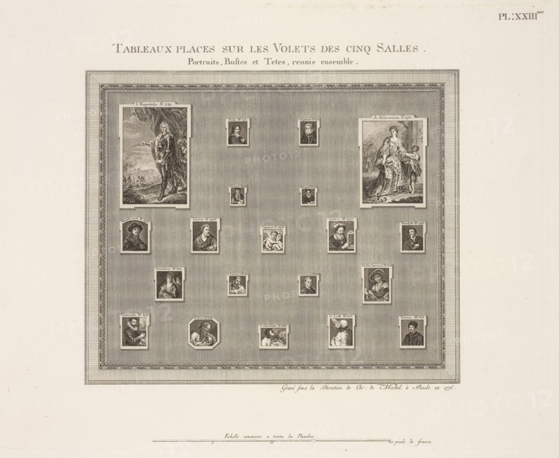 portraits, bustes et tetes, reunis ensemble, La Galerie electorale de Dusseldorff ou catalogue raisonné et figuré