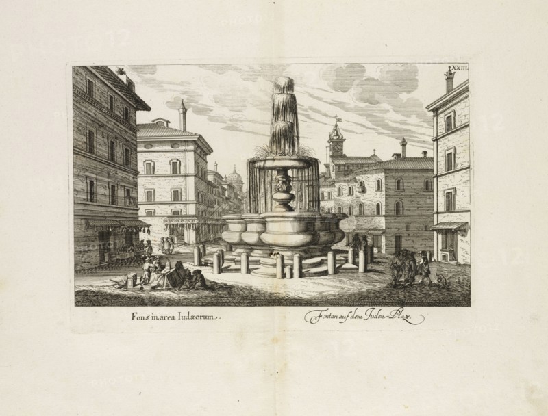 Fons in area Iudaeorum = Fontan auf dem Juden-Platz, Der römischen Fontanen wahre Abbildung