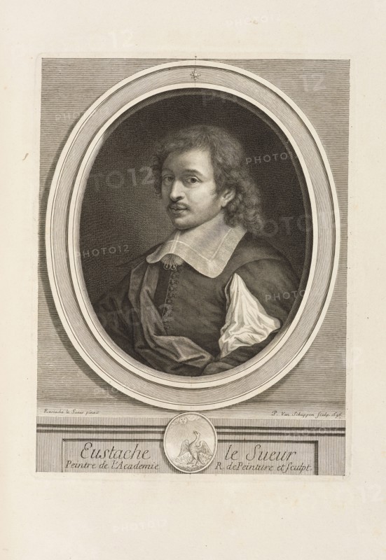 Eustache le Sueur, peintre de l'Academie R. de Peinture et sculpt. Les hommes illustres qui ont paru en France pendant ce siecle