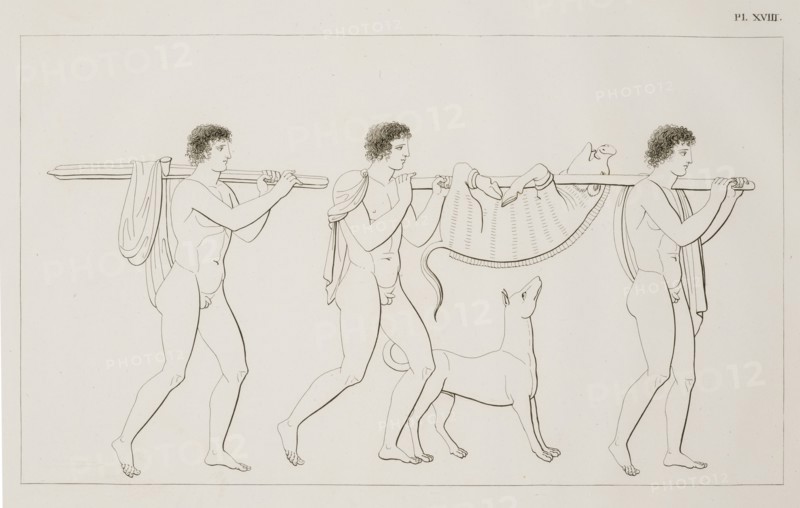 Pl. XVIII, Peintures de vases antiques, vulgairement appelés étrusques, Clener, A., Dubois-Maisonneuve, Millin, A. L. Aubin