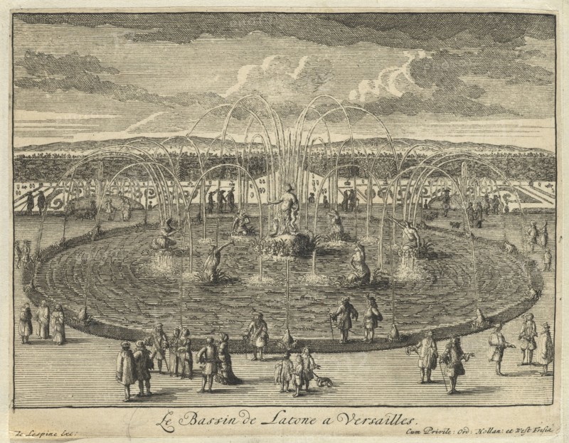The Basin of Latone in Versailles, Veues de Versailles, Swidde, Willem, 1661-1697, Engraving, 1686