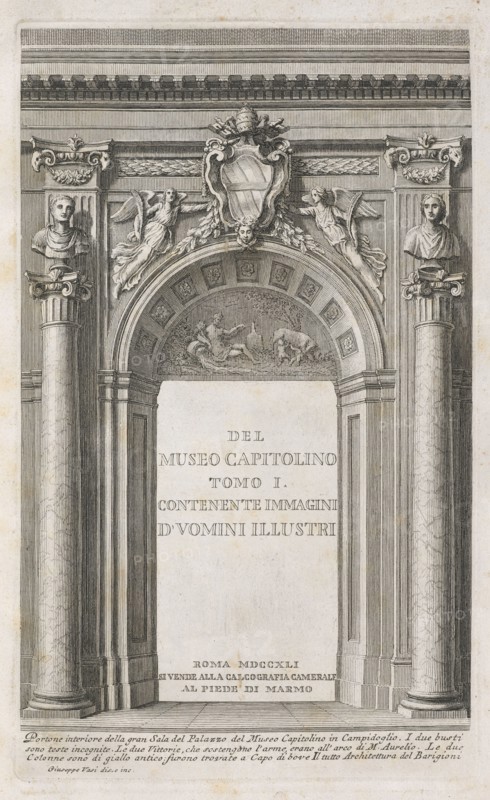 Title Page, Del Museo Capitolino, Bottari, Giovanni Gaetano, 1689-1775, Engraving, 1741-1782