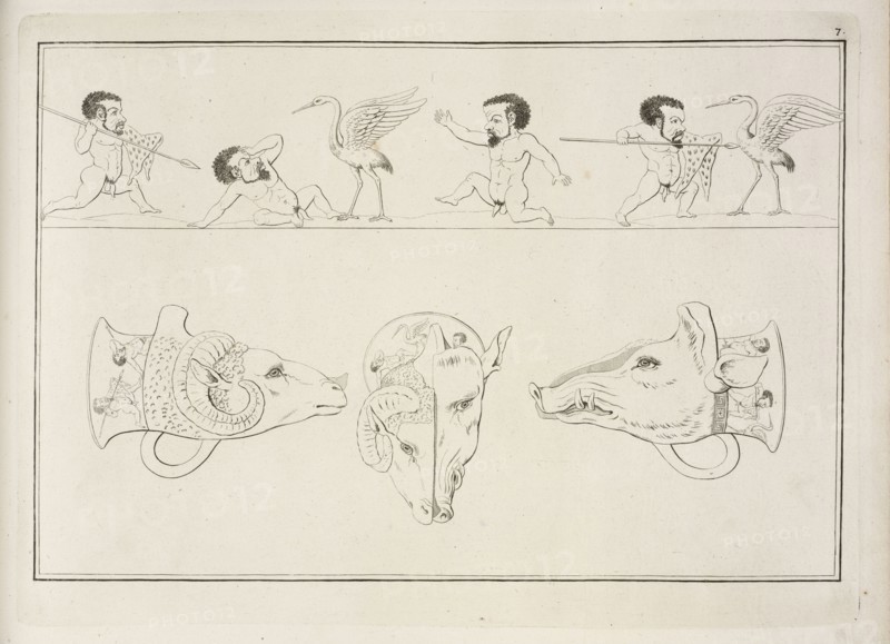 Plate 7, Collection of engravings from ancient vases mostly of pure Greek workmanship discovered in sepulchres in the kingdom