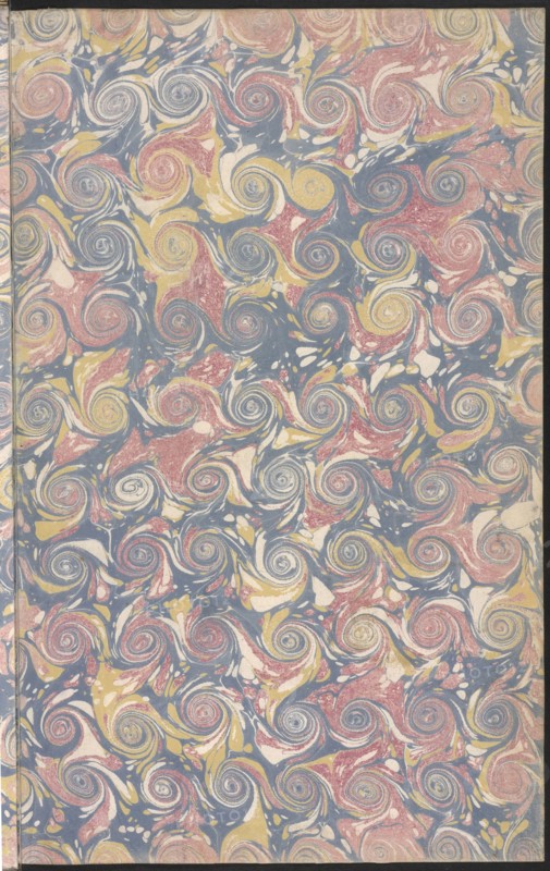 Volume 8, Front End Paper, Volume 8, Ceremonies et coutumes religieuses de tous les peuples du monde, Antique marbled paper
