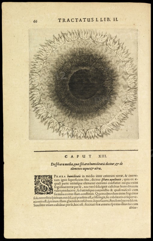 De sphaera media, quae sphaera humiditatis dicitur, and de elemento aquae and aëris, Utriusque cosmi maioris scilicet et minoris