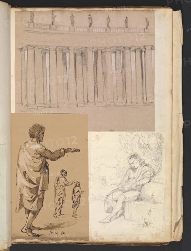 Sketches G. Hayter, Hayter, Sir George, 1792-1871, graphite, ink, watercolor, 1816