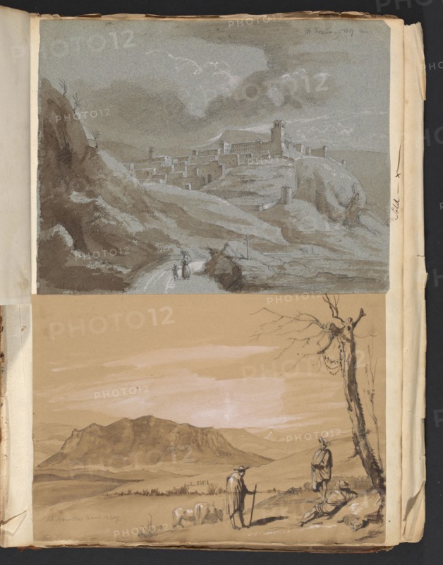 Sketches G. Hayter, Hayter, Sir George, 1792-1871, graphite, ink, watercolor, 1816