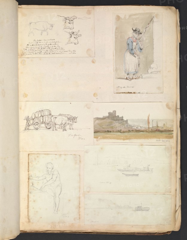 Sketches G. Hayter, Hayter, Sir George, 1792-1871, graphite, ink, watercolor, 1816