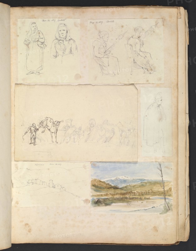 Sketches G. Hayter, Hayter, Sir George, 1792-1871, graphite, ink, watercolor, 1816
