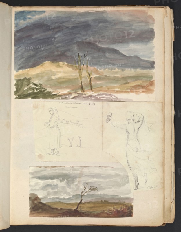 Sketches G. Hayter, Hayter, Sir George, 1792-1871, graphite, ink, watercolor, 1816