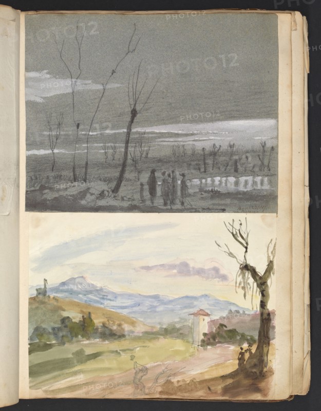 Sketches G. Hayter, Hayter, Sir George, 1792-1871, graphite, ink, watercolor, 1816