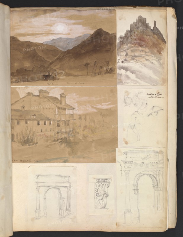 Sketches G. Hayter, Hayter, Sir George, 1792-1871, graphite, ink, watercolor, 1816