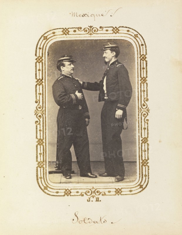Album of Mexican and French cartes-de-visite, between 1861-1880