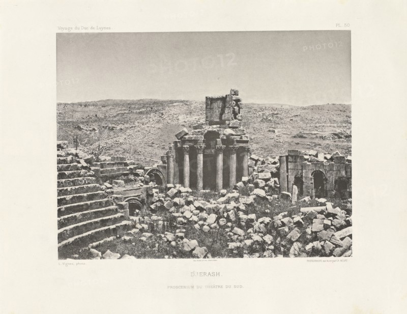 Djerash, Voyage d'exploration à la mer Morte, à Petra, et sur la rive gauche du Jourdain, Albert, Honoré Paul Joseph d', duc de