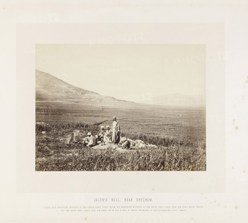 Near Shechem, Jacob's Well, orientalist photography, F. Frith, Good, Frank M., 1860s