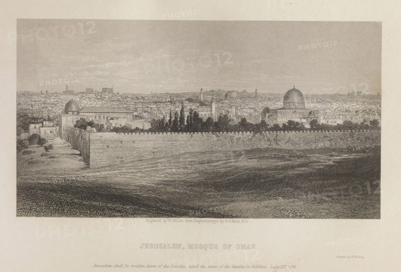 Mosque of Omar, Jerusalem, Mosque of Omar, orientalist photography, Keith, George Skene, 1819-1910, 1844