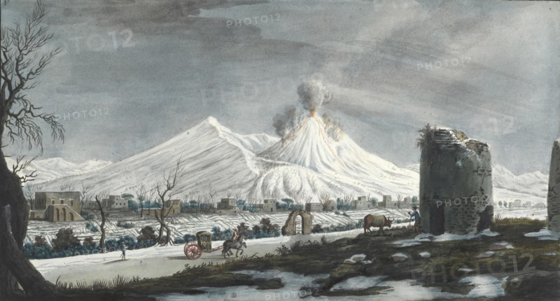 View of an eruption of lava from the crater of Mount Vesuvius, Campi Phlegræi., Fabris, Peter, 18th cent., Hamilton, William