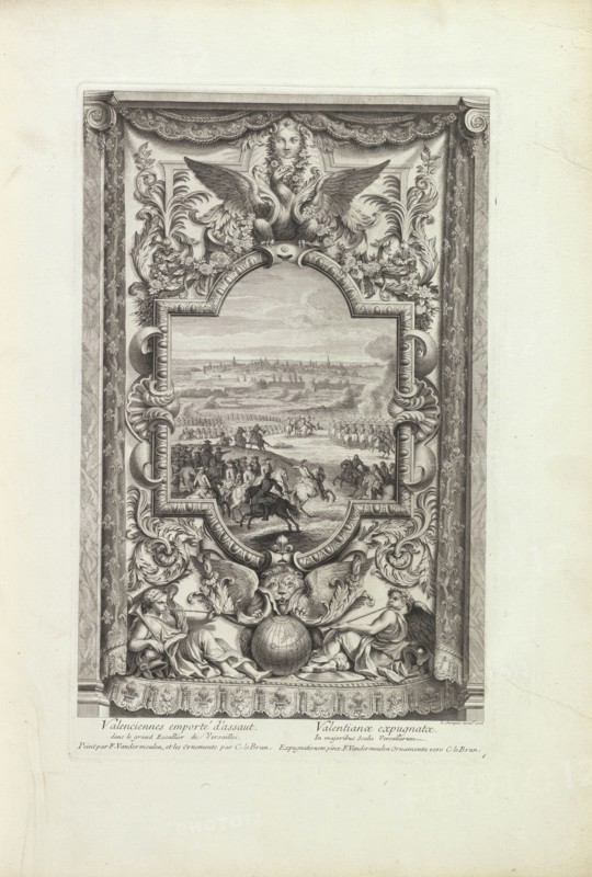 Valenciennes emporté d'assaut, Grand escalier du Château de Versailles dit Escalier des ambassadeurs, Le Brun, Charles, 1619