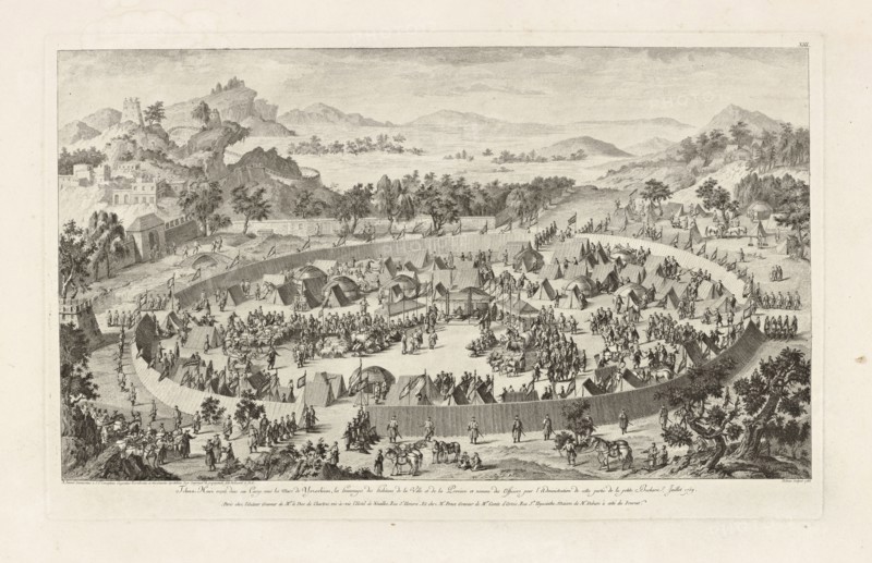 Tchao-Hoei reçoit dans son camp sous les Murs de Yerechiu, Conquêtes de l'empereur de la Chine, China, Helman, Isidore-Stanislas