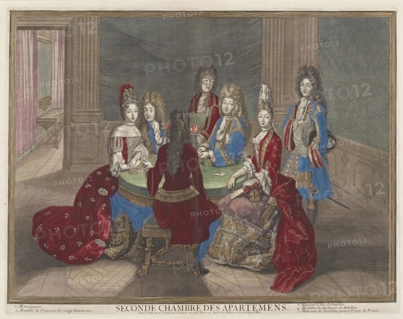 Seconde chambre des apartemens, Appartements de Versailles, Trouvain, Antoine, 1656-1708, engraving, etching, 1694-1698