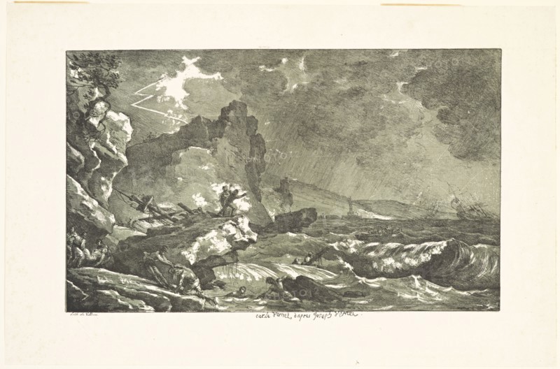 La tempête, Vernet, Carle, 1758-1836, ca. 1810-1836
