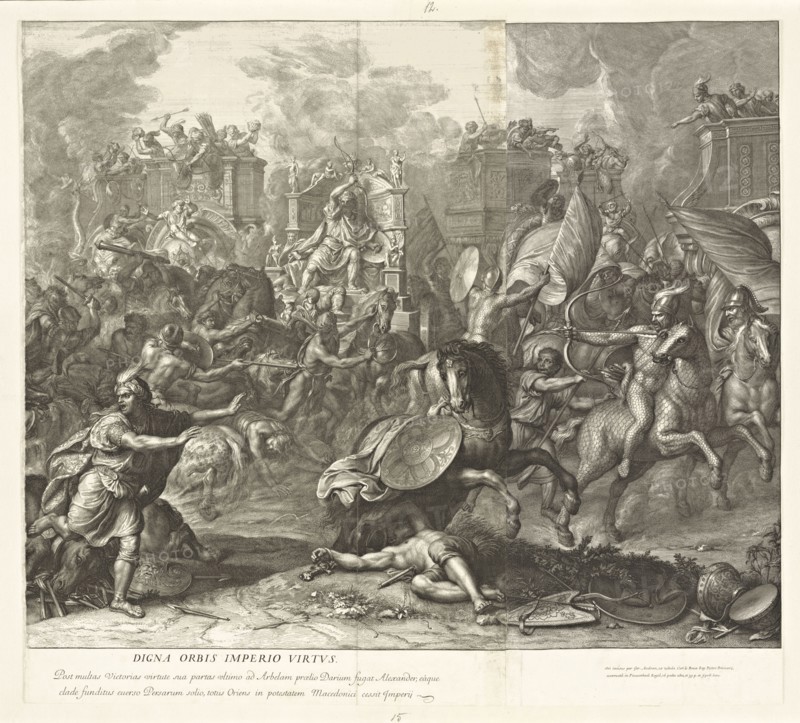 Battle of Arbela, Battles of Alexander, Audran, Gérard, 1640-1703, Le Brun, Charles, 1619-1690, Etching, engraving