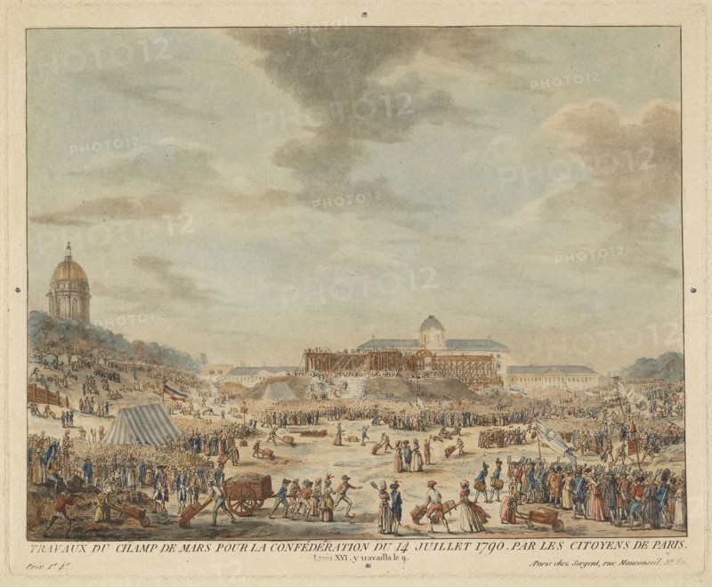 Travaux du Champ de Mars pour la Confandédandération du 14 juillet 1790. par les citoyens de Paris, Prints of the French
