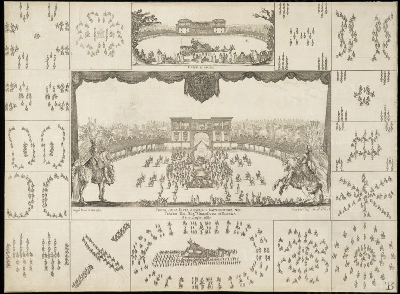 Figure della festa a cavallo, rappresentata nel teatro del ser.mo granduca di Toscana il di. 15, luglio 1637, Italian theater