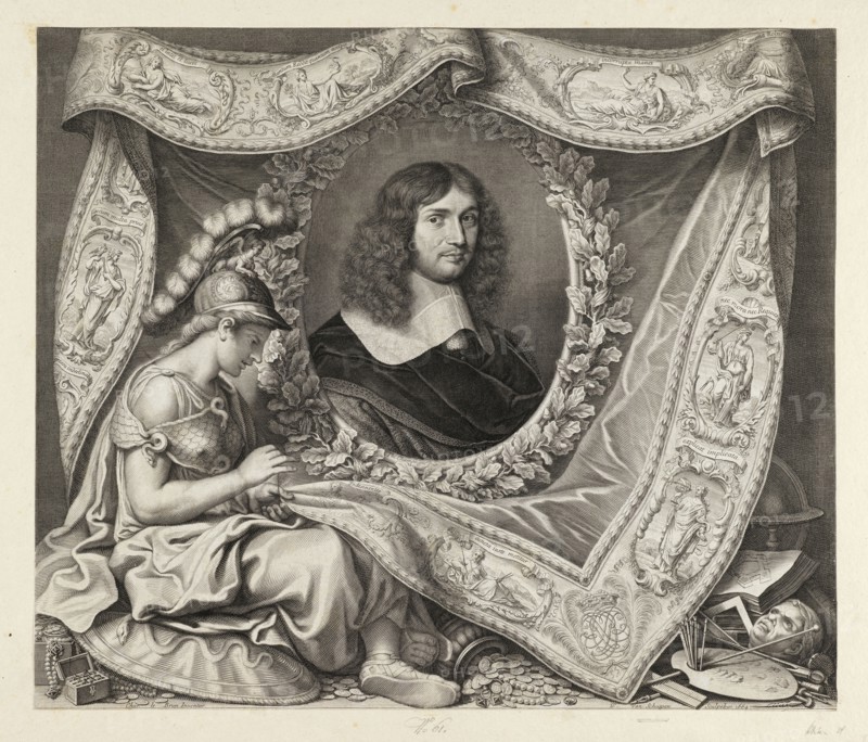 Allegorical portrait of Jean-Baptiste Colbert, Champaigne, Philippe de, 1602-1674, Le Brun, Charles, 1616-1690, Schuppen, Pieter